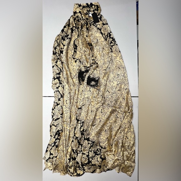 NWT Mes Demoiselles Rose Sama Floral Jacquard Halter Maxi Dress - Picture 8 of 8